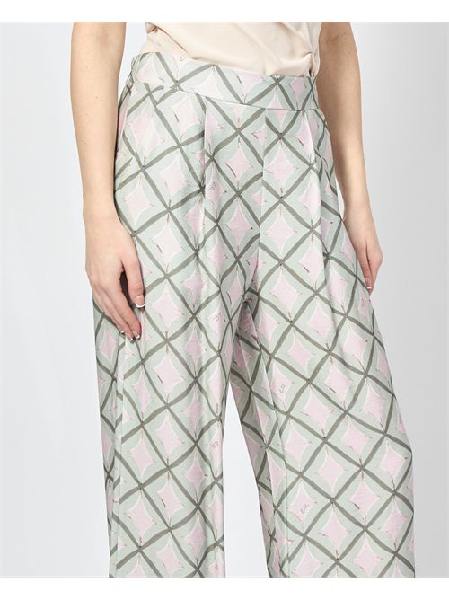 Pantalon Palazzo à taille élastique Yes Zee YES ZEE | P349-YY002935